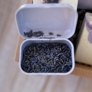 Lavender Spa Gift Basket _Tin with Lavender - Woods and Mosses