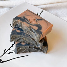 Load image into Gallery viewer, Unique handmade soap with intricate swirls, offering a rich, skin-nourishing experience.