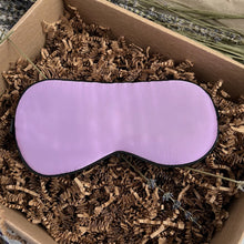 Load image into Gallery viewer, Luxury Lavender Spa Gift Basket, Christmas Edition by Woods and Mosses: Purple silk sleep mask.