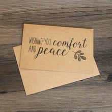 Load image into Gallery viewer, Wishing you comfort and peace card