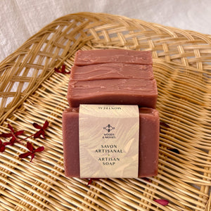 Rosehip & Almond Milk Soap, labelled - Woods and Mosses