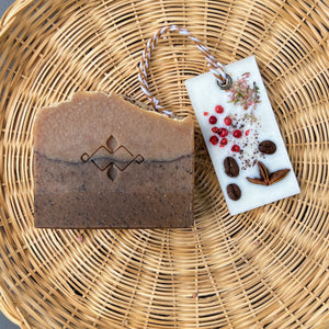 Coffee Duo Gift Set_Artisan Soap Bar & Wax Sachet - Woods and Mosses