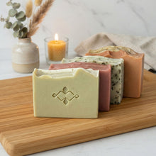 Load image into Gallery viewer, pale green artisan soap bar with natural matte finish from organic collection