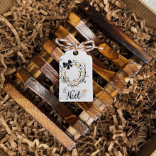 Load image into Gallery viewer, 'Noel' tag on crinkled brown paper